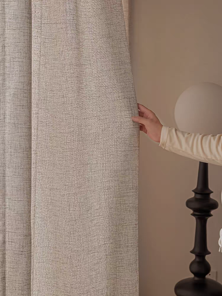 Sandalwood Linen Blended Custom Sheer Curtain