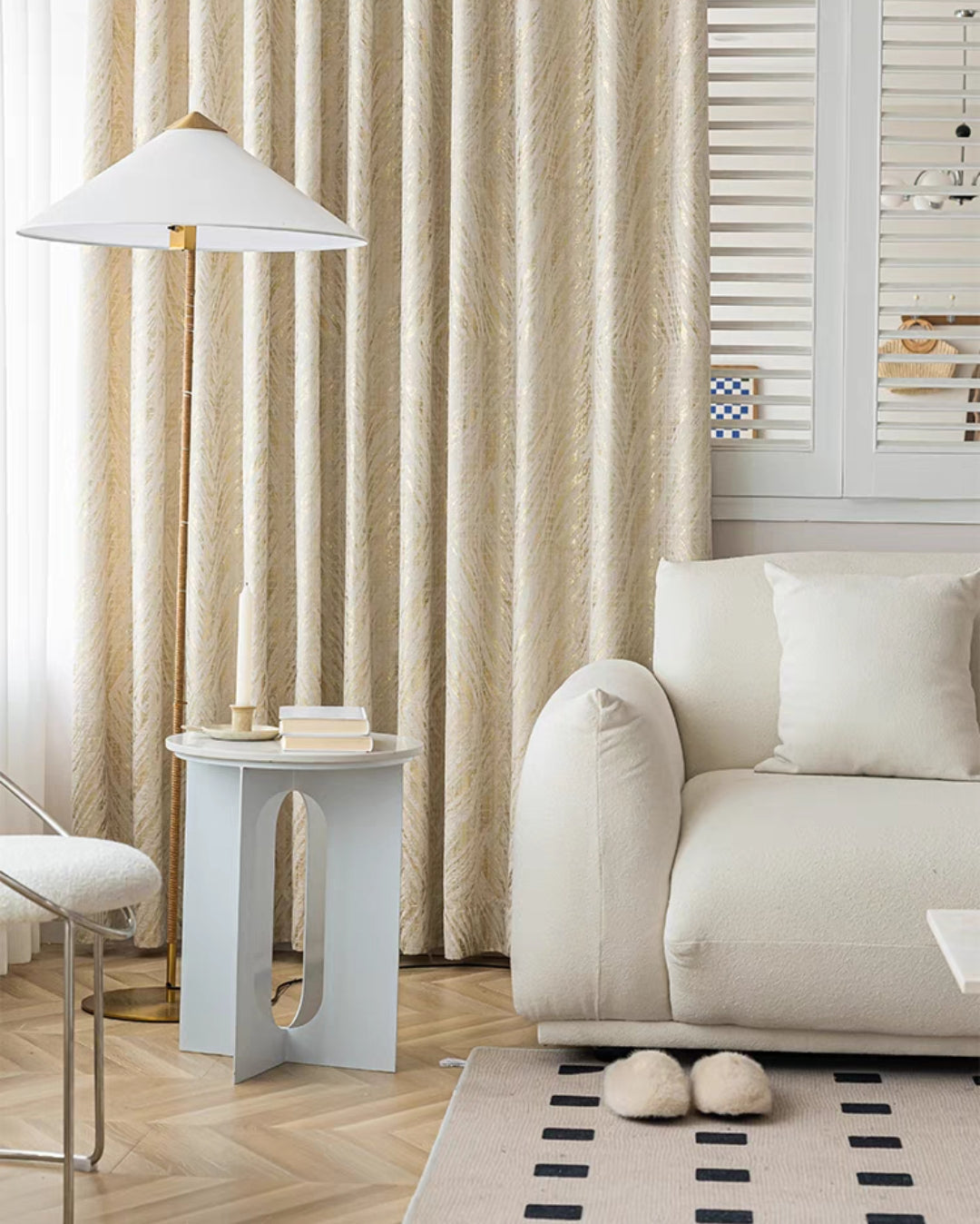 High-end Gilded Thick Chenille Custom Blackout Curtain