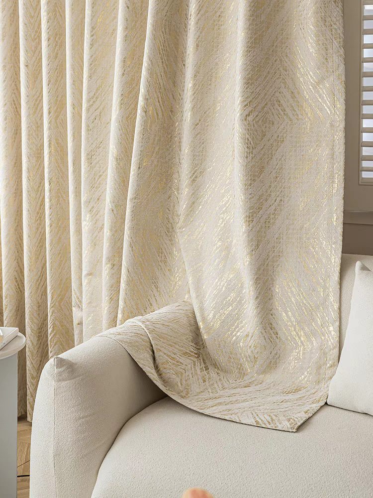 High-end Gilded Thick Chenille Custom Blackout Curtain