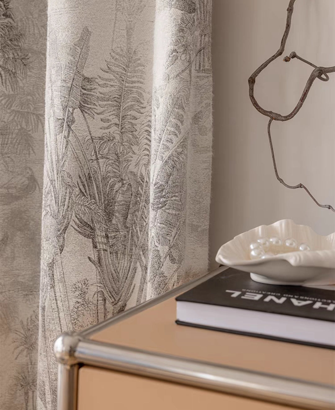 Jungle Wool Jacquard Custom Blackout Curtain