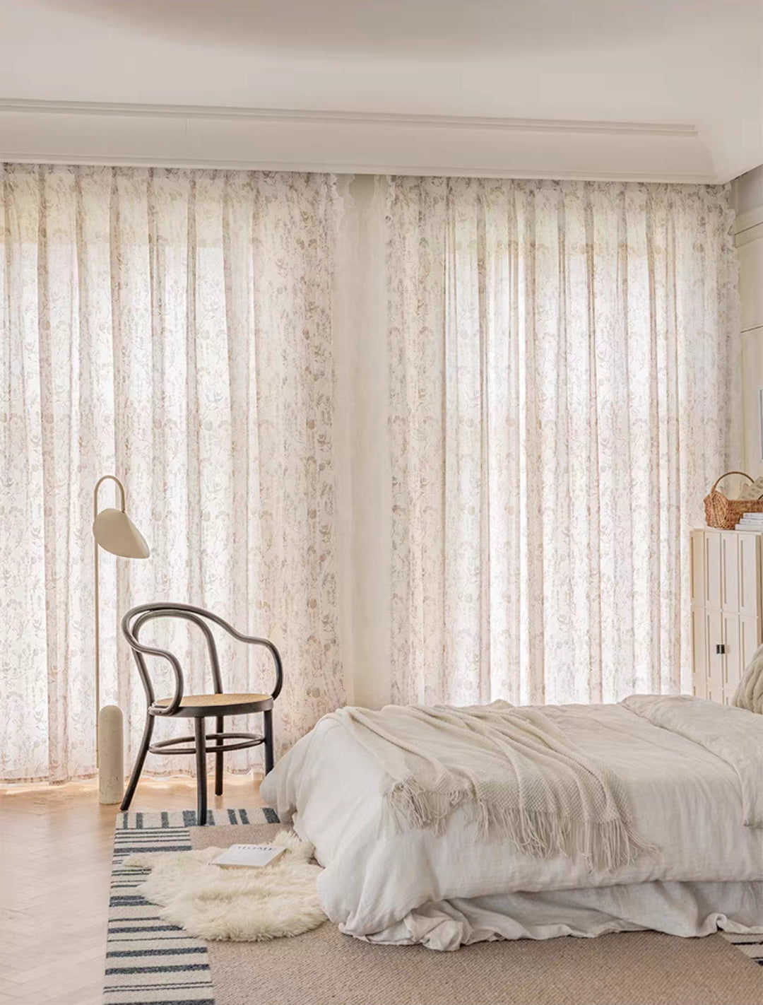 Brown Pine Cone Custom Sheer Curtain