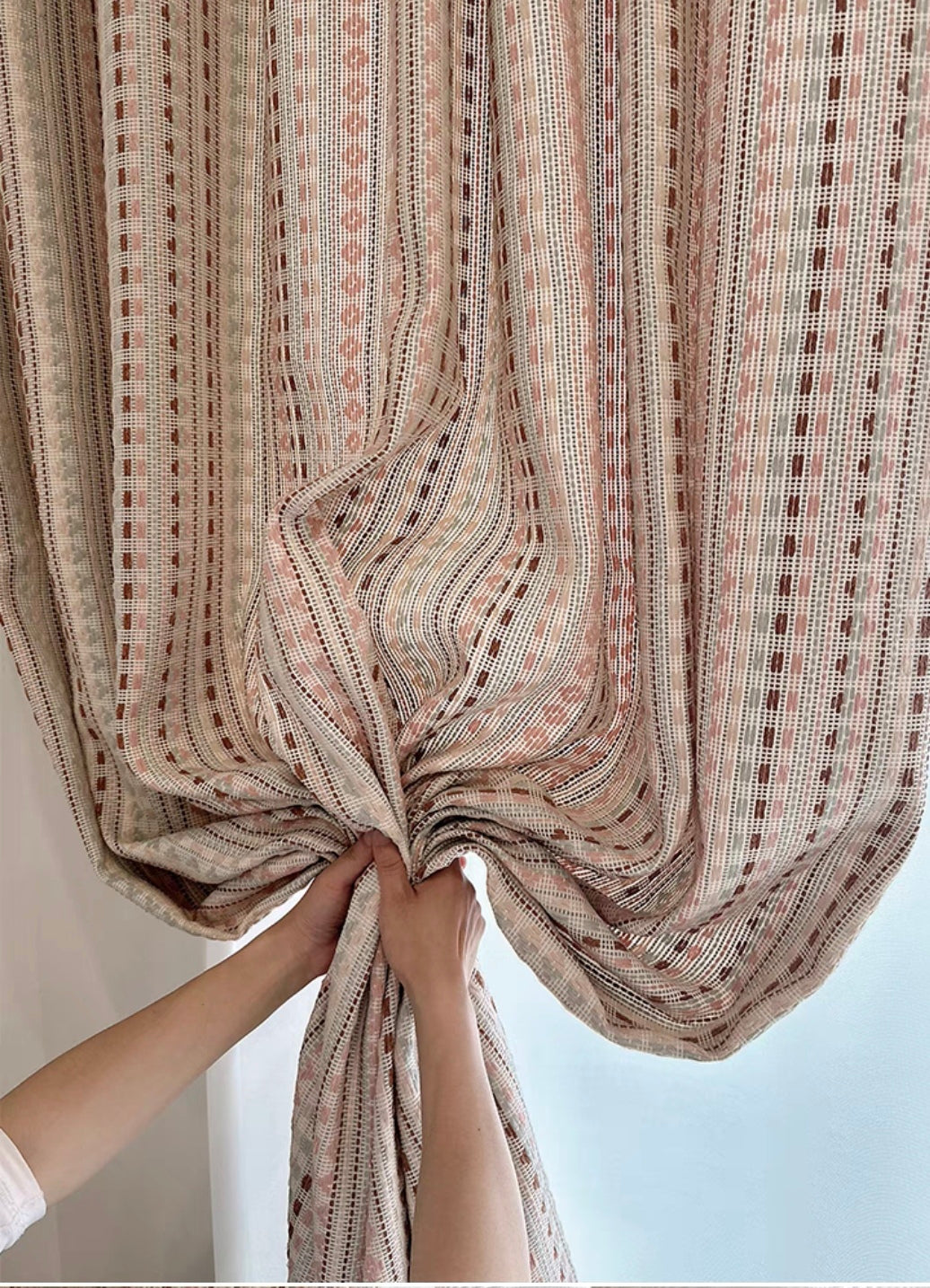 Alora Dot Linen Cotton Custom Curtain