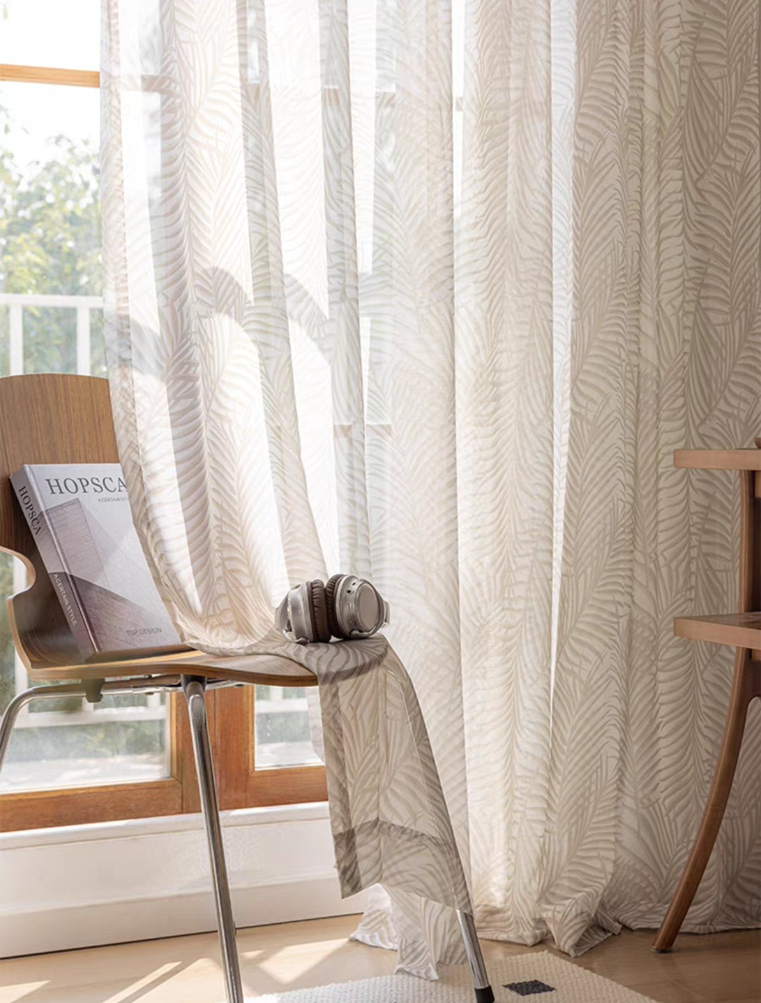 Big Leaves Custom Sheer Curtain