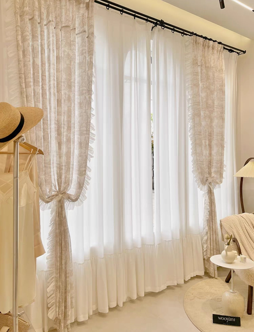 Misty Forest Pattern Custom Sheet Curtain