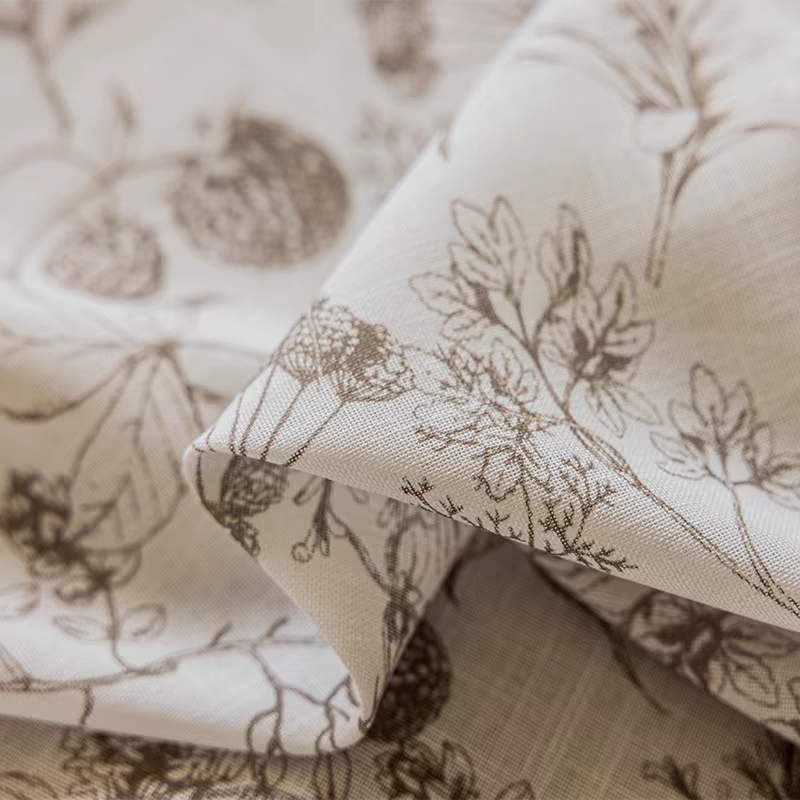 Brown Pine Cone Custom Sheer Curtain
