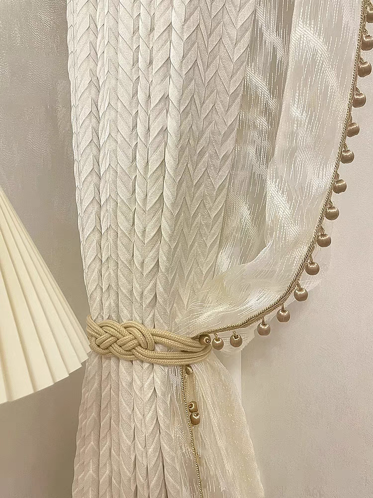 Heavy Cream Linen Cotton Custom Curtain