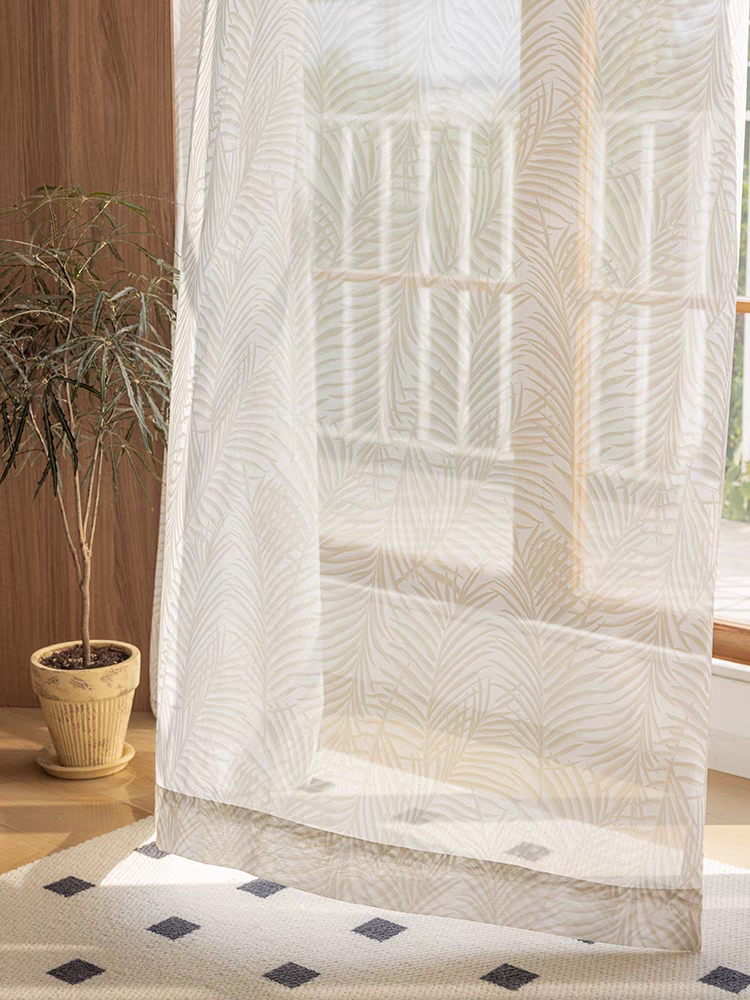 Big Leaves Custom Sheer Curtain