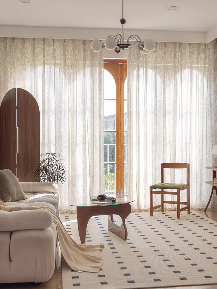 Big Leaves Custom Sheer Curtain