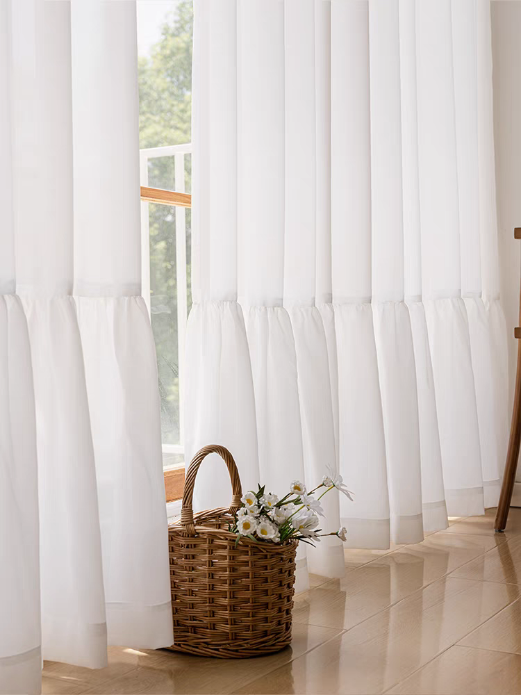 Simple White Custom Sheer Curtain