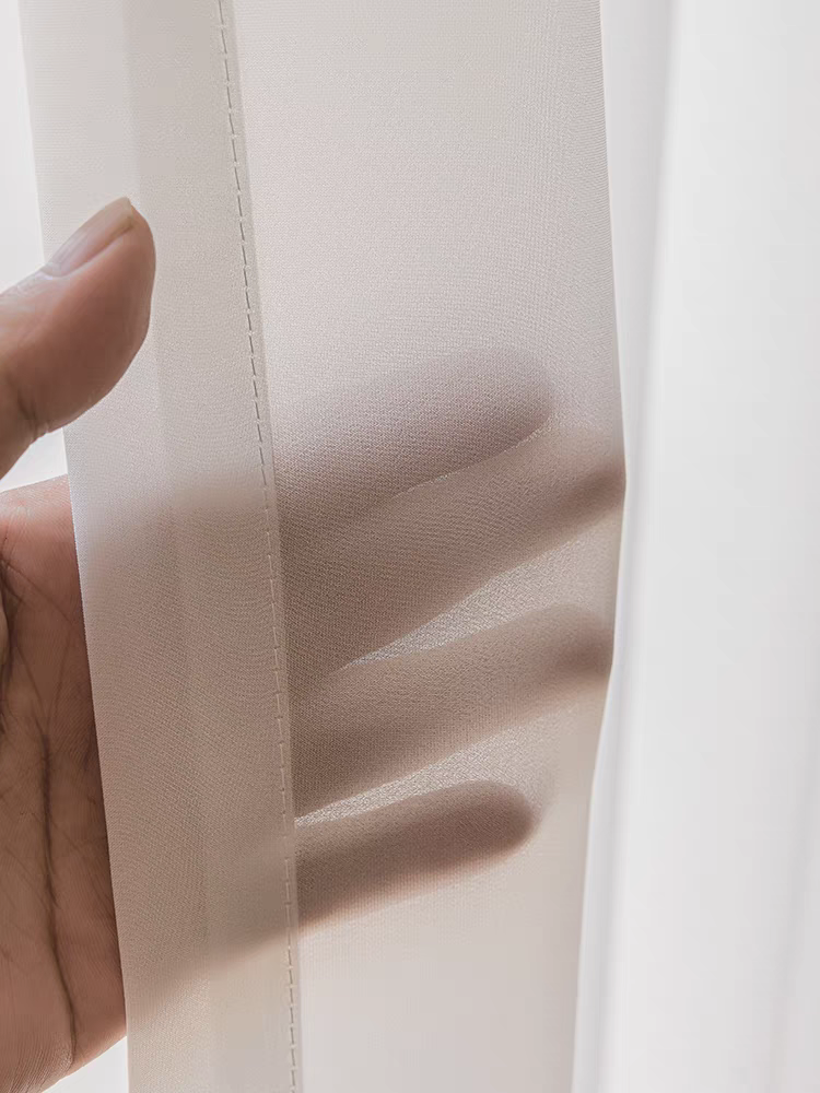 Simple White Custom Sheer Curtain