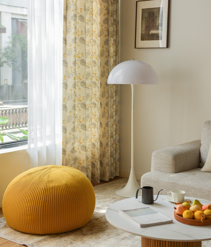 Quick Fix Washable Roman Window Shades Flat Fold with Valance, Autumn Flowers
