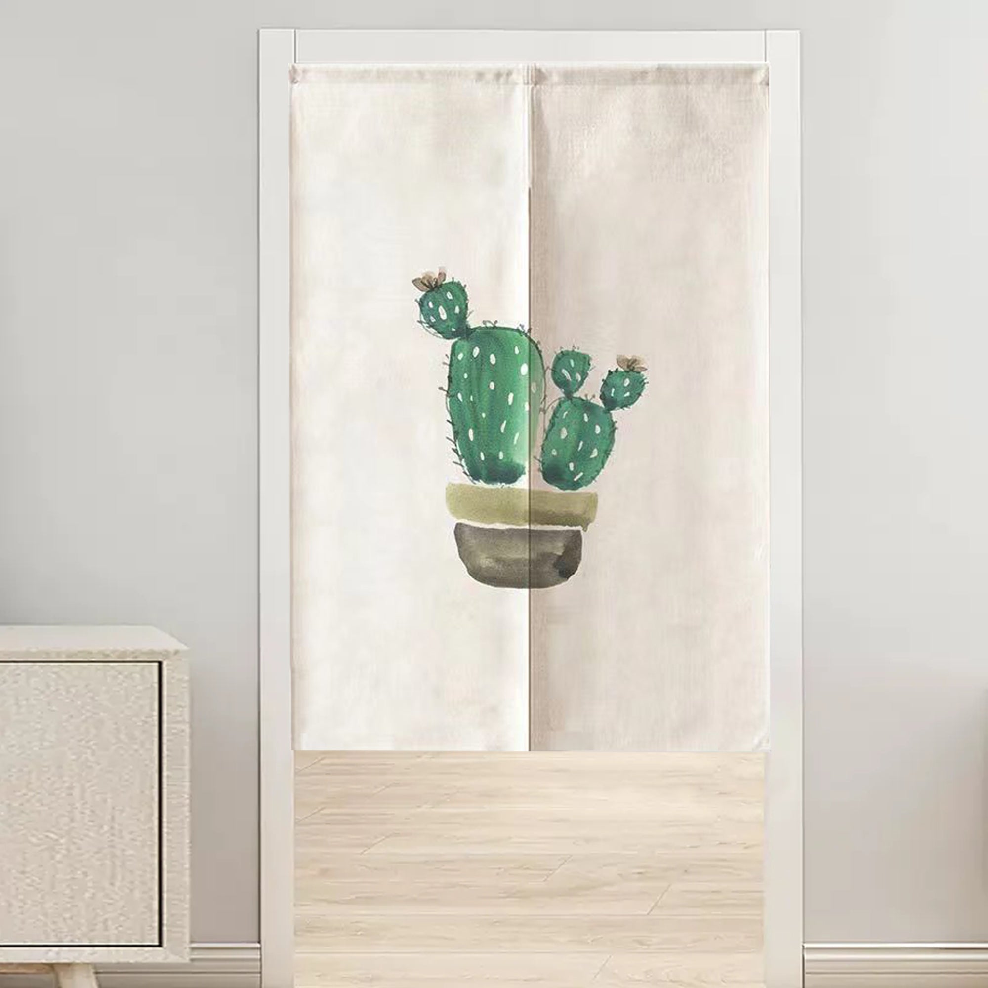 Japanese Noren Curtain Tapestry — Potted Plants