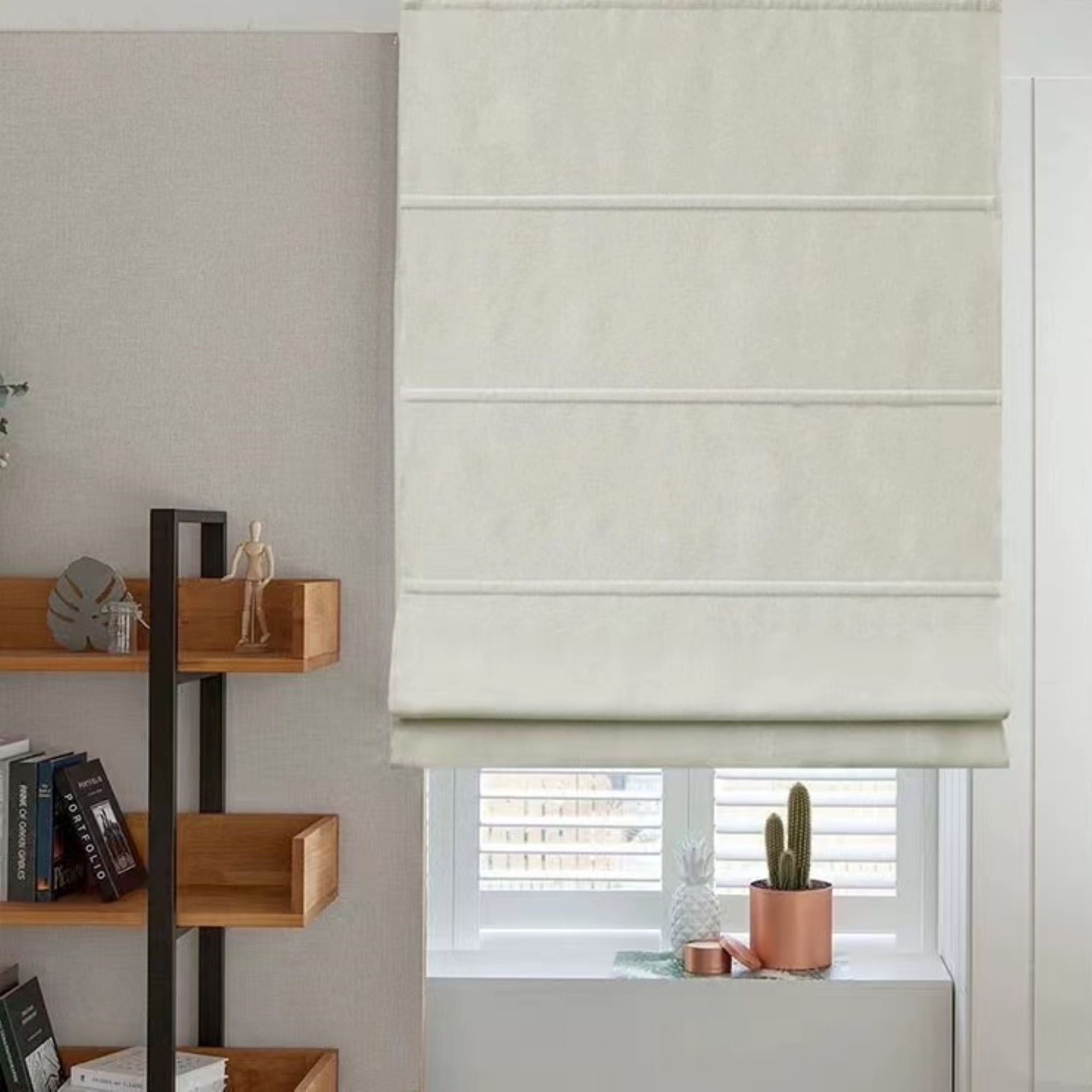 Copy of Quick Fix Washable Roman Window Shades Flat Fold ,Cotton and Linen