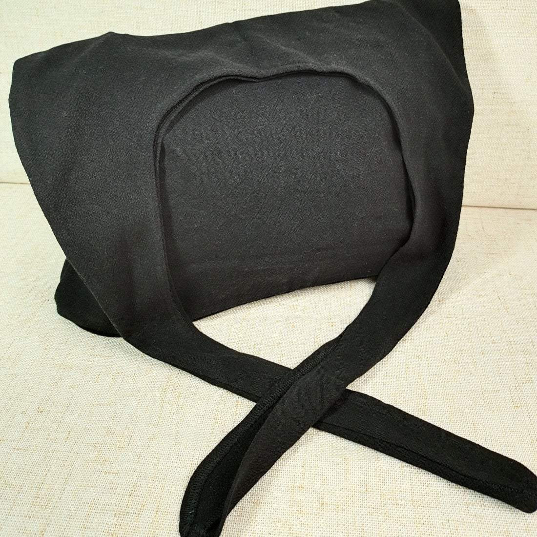 Black Adjustable Linen Tote Bag