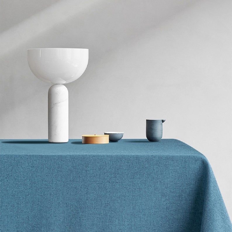 Indoor Outdoor Rectangle Tablecloth 55" x 86", Ink Blue