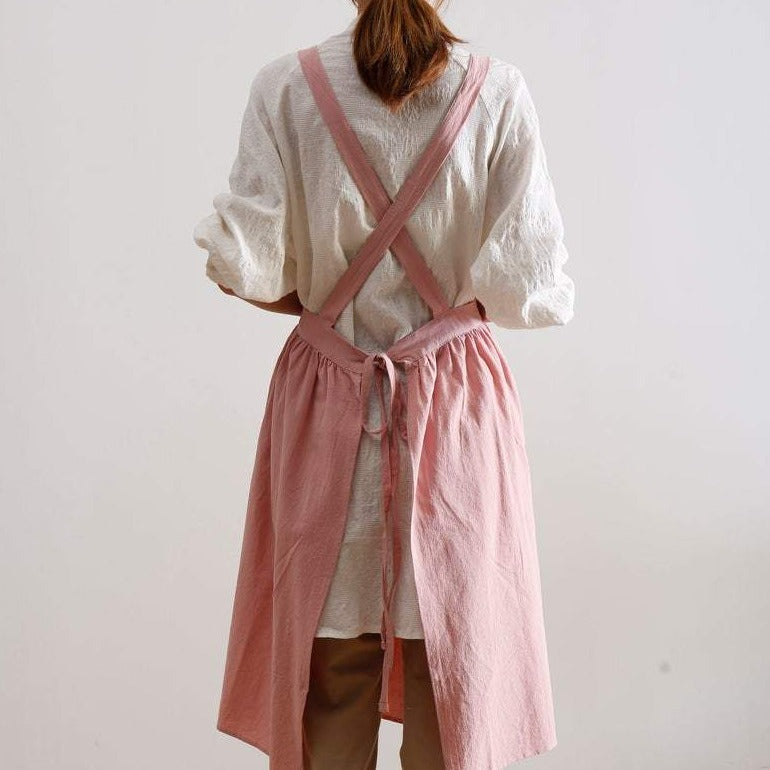 Pinafore Apron Dress — Pink
