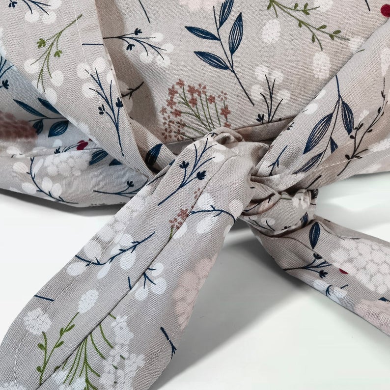 Grey Dandelion Adjustable Linen Tote Bag