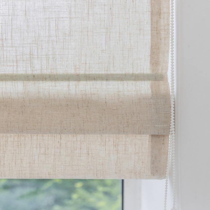 Quick Fix Washable Roman Window Shades Flat Fold, A666-1