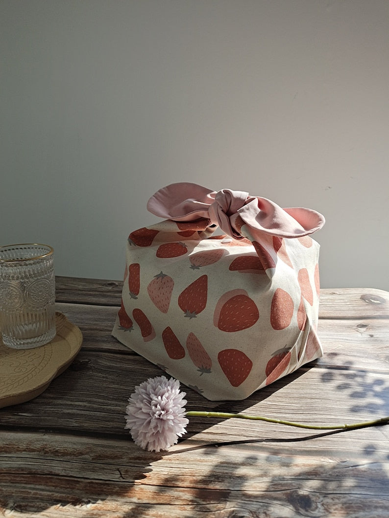 Strawberry Cotton Bento Lunch Bag