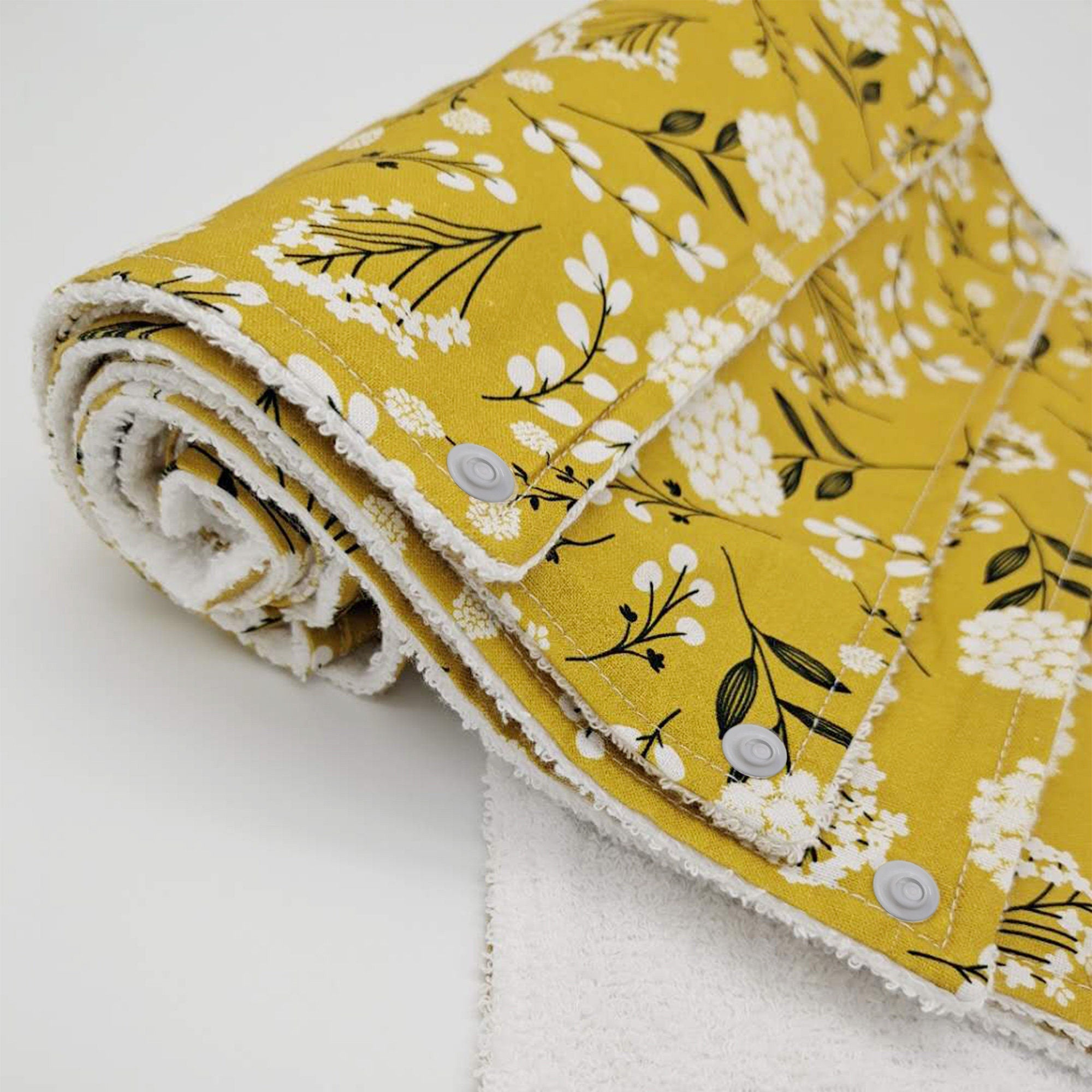 Paperless Towels roll, Zero Waste, Paperless Towels, Kitchen Clothes, Dish Towels ,Pre-Rolled Reusable paper towels, Yellow dandelion
