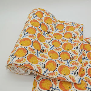 Paperless Kitchen Towels, Zero Waste, Reusable paper towels roll with snaps Kitchen Clothes, eco-friendly，Dish Towels，orange fruit