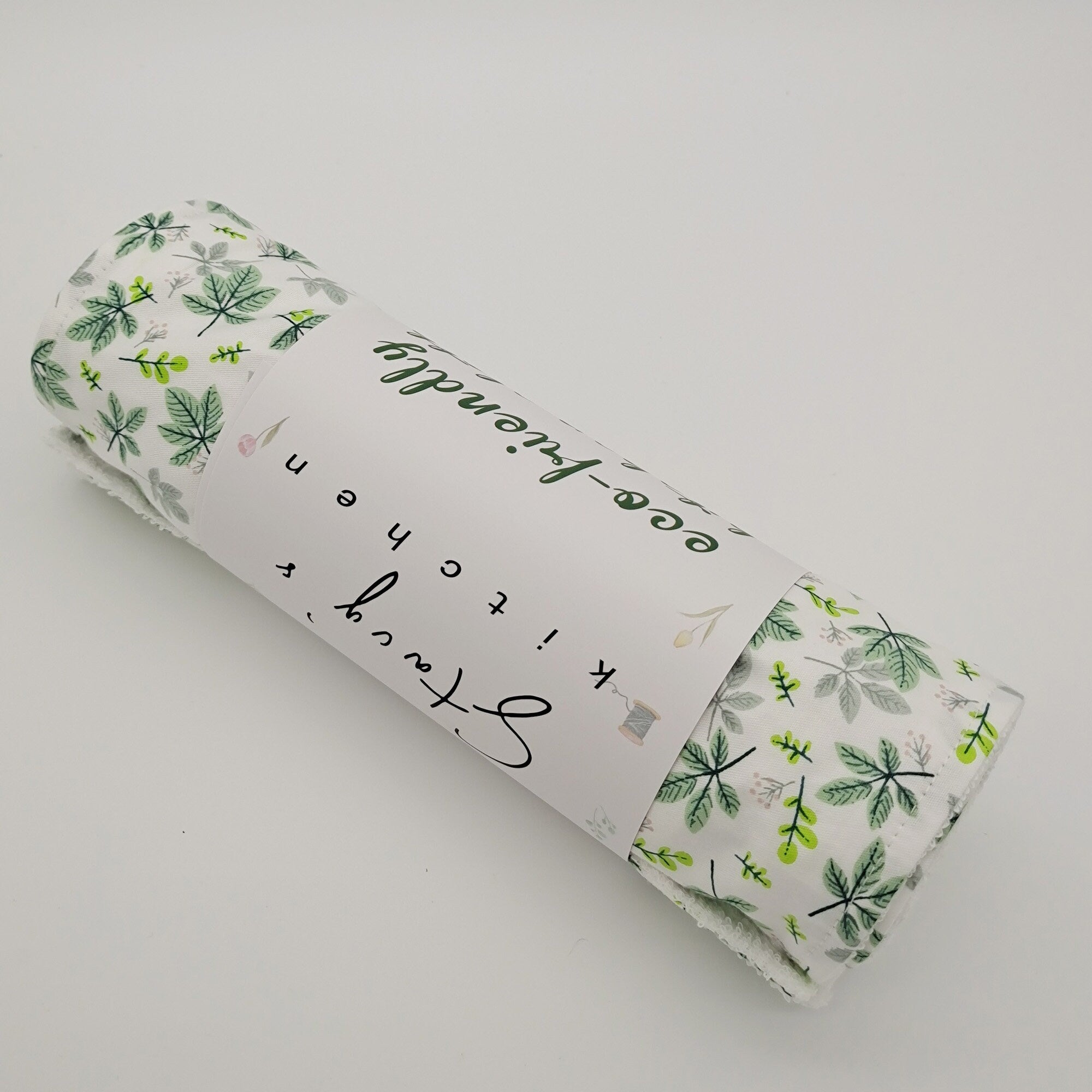 Paperless Kitchen Towels, Eco friendly paper towel replacement,  Reusable paper towels roll with snaps Kitchen Clothes — Fresh Leaf