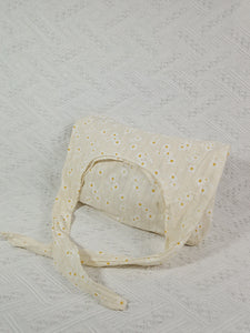 Embroidered Daisy Bag tote bag, linen tote bag, market bag, linen bag, adjustable bag, gift for her  travel bag，beach bag