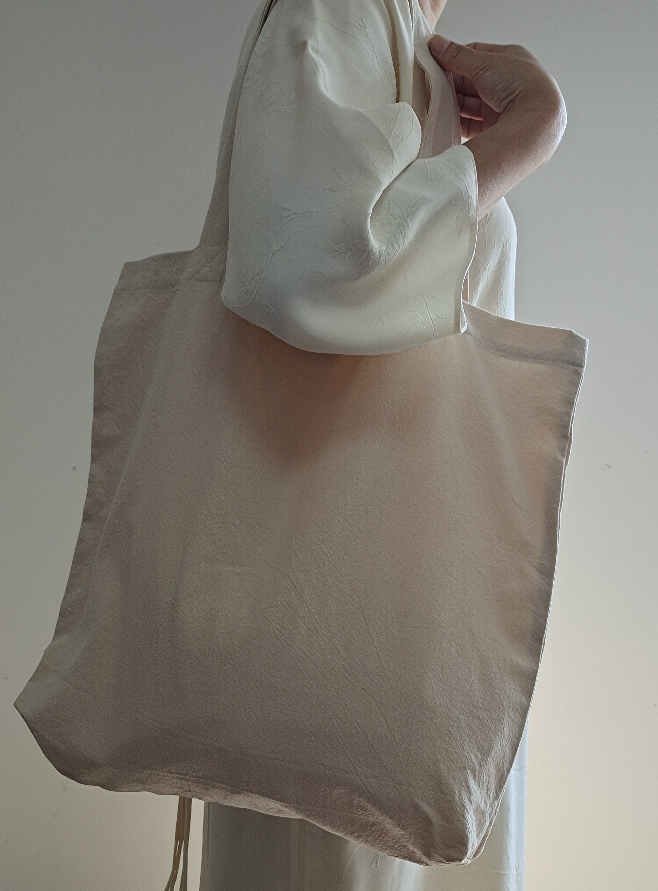 Off-white  tote bag, cotton linen tote bag, market bag, linen bag, shopping shoulder bag， travel bag，beach bag，Literary and elegant