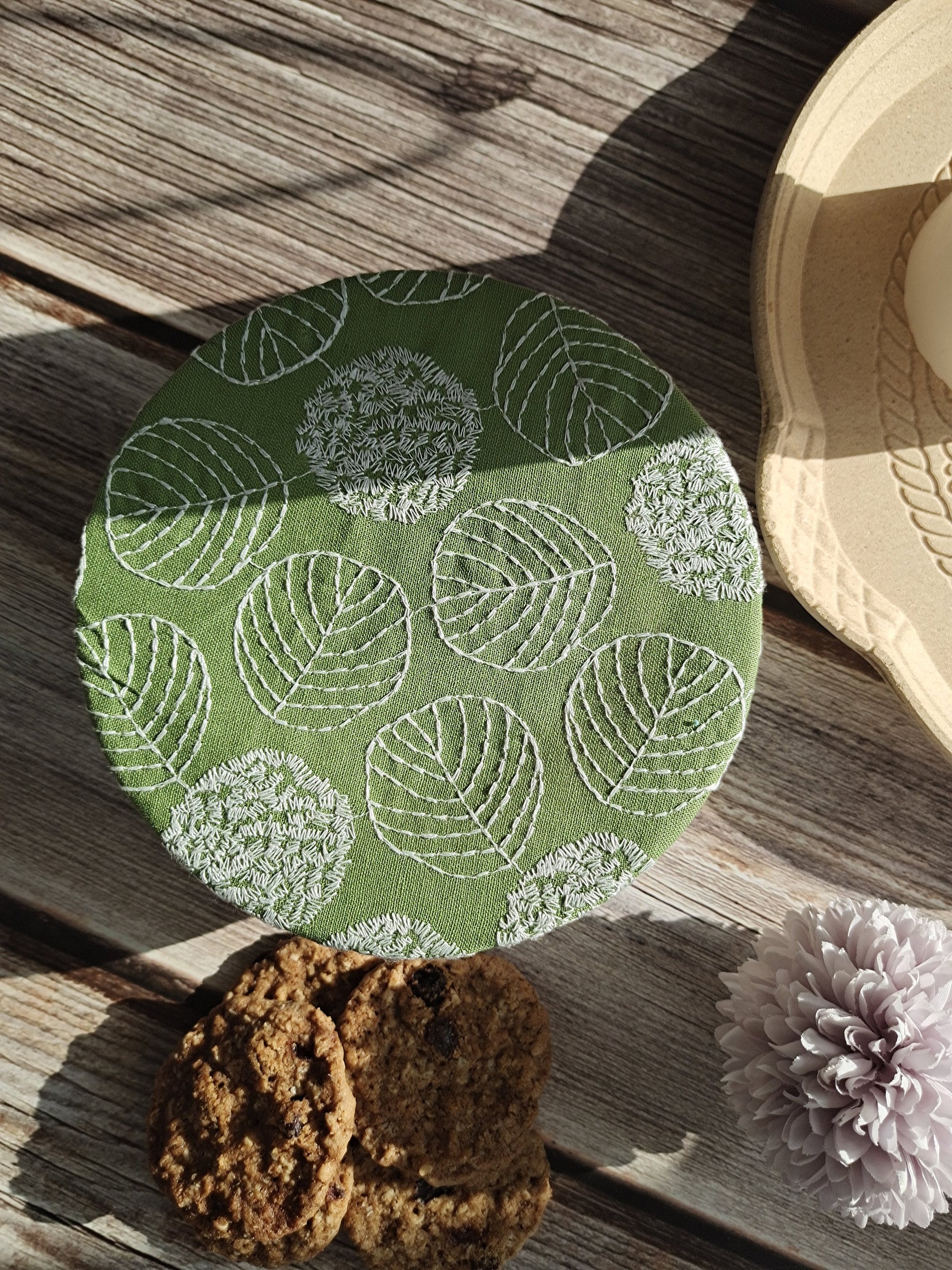 Reusable Bowl Covers Bread Proofing Cover Bread Baking Supplies, Washable Zero Waste Swap, Christmas Gift housewarming Embroidery style
